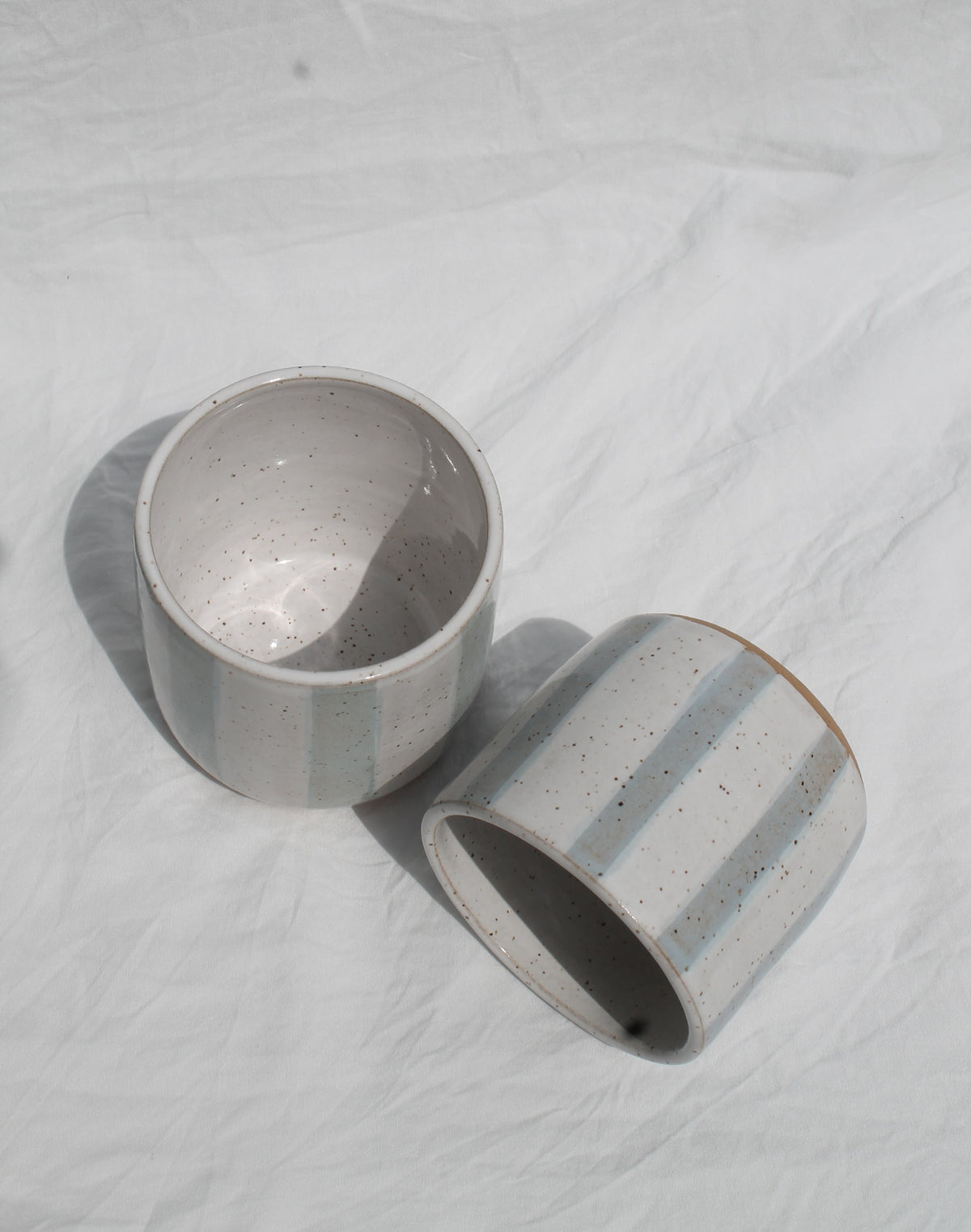 Stripe Cup- Dreams + White