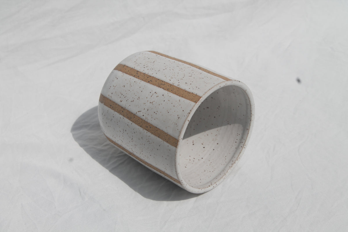 Stripe Cup- White