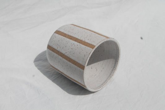 Stripe Cup- White