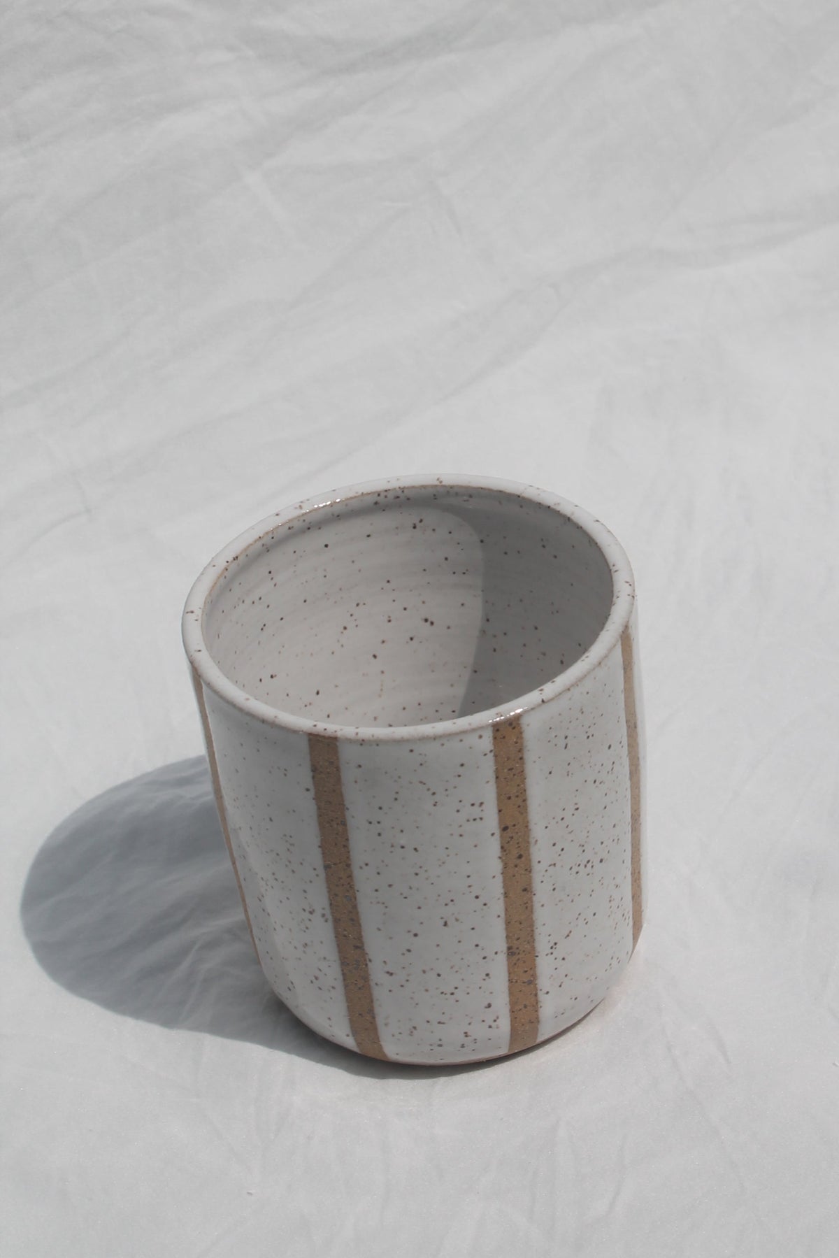 Stripe Cup- White