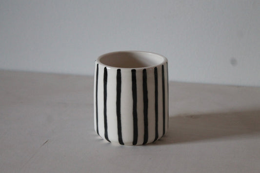Black Striped Cup